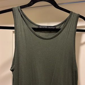 All saints green maxi dress